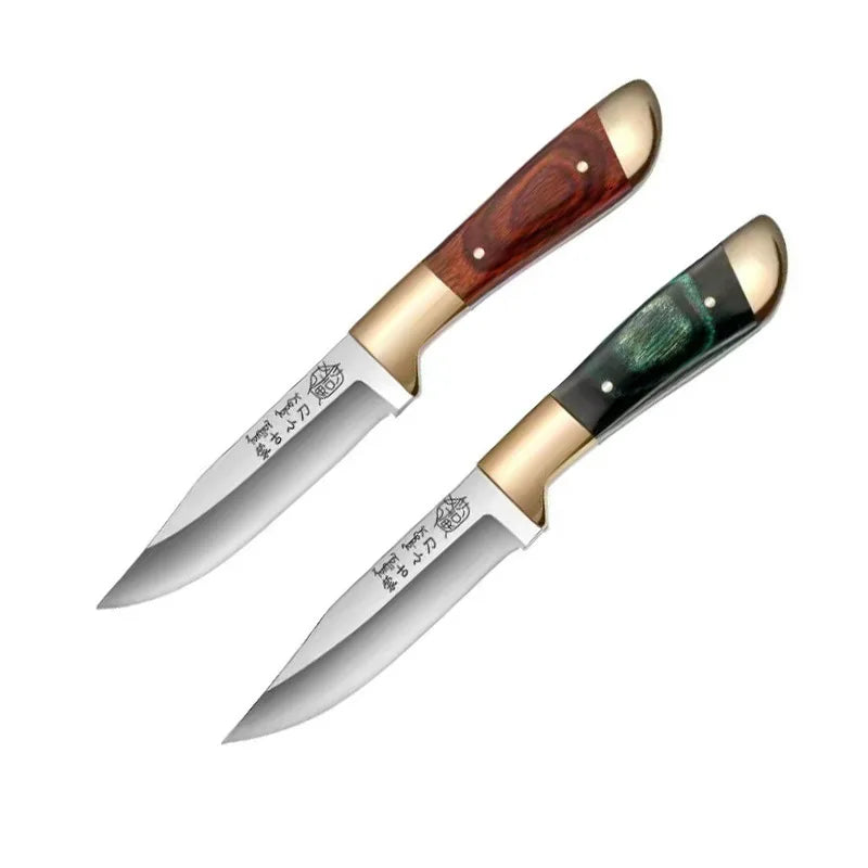 Portable Stainless Steel Boning Knife with Leather Cover Boning Knife Axl 2PC