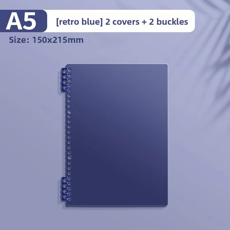Transparent PP Loose-Leaf Binder Cover A4 A5 B5 – DIY Notebook