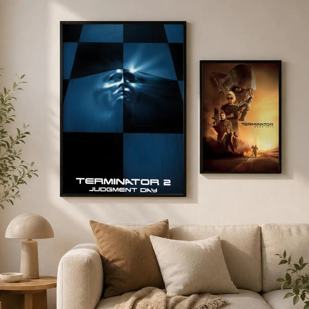 Terminator Movie Poster Waterproof Peel-and-Stick PVC Wall Art Wall Poster Axl