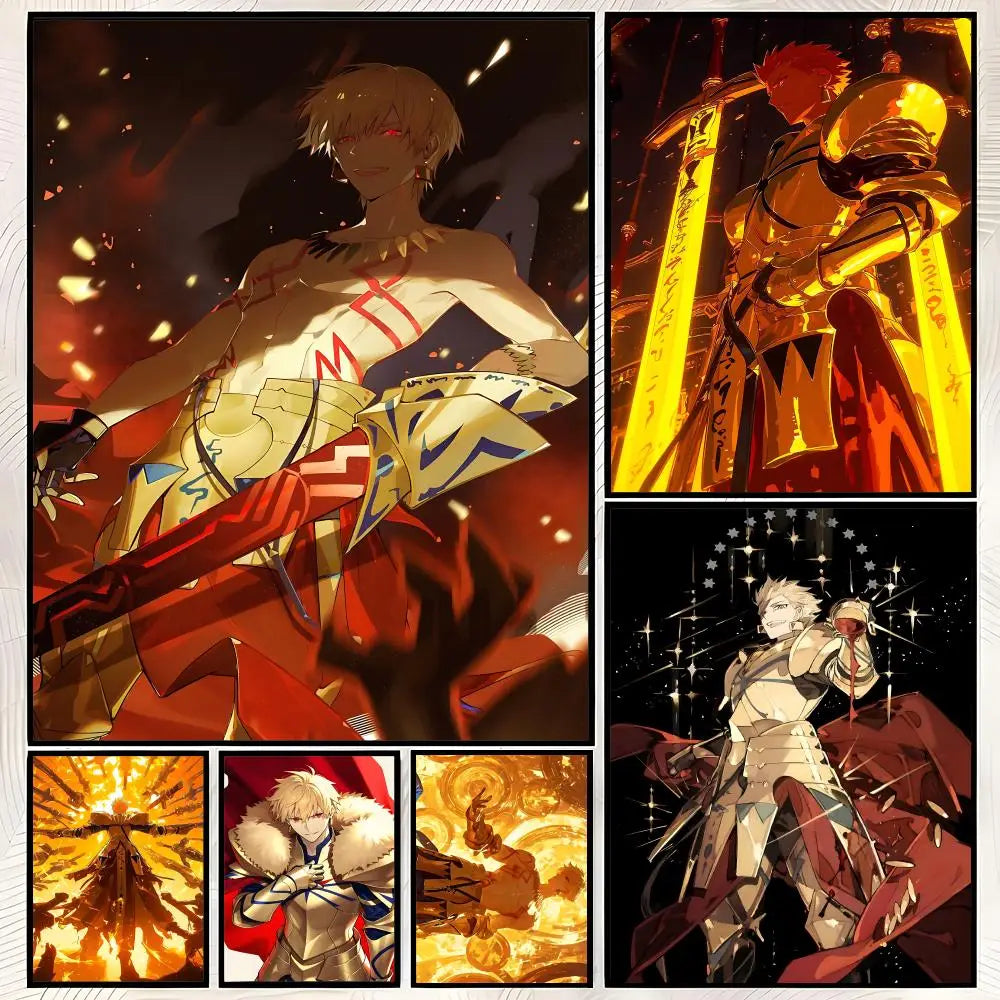 Anime Gilgamesh Self-Stick HD Wall Art Poster – Waterproof Wall Art Poster Axl