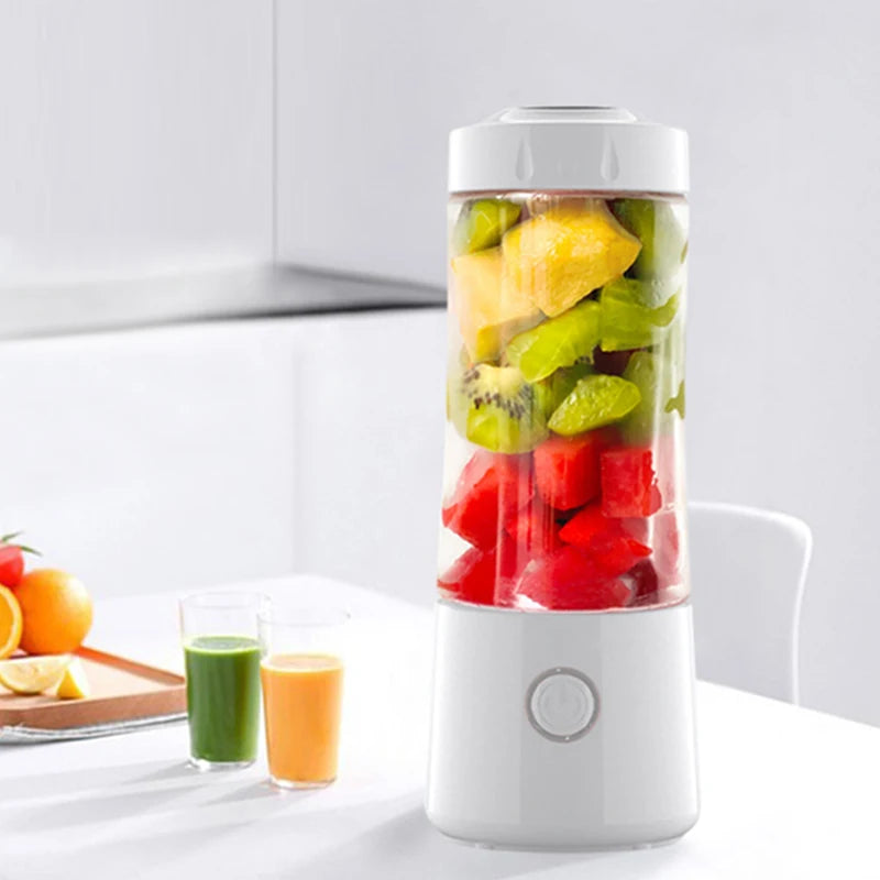 BALASHOV Portable Mini Electric Juicer Blender Cup 400ml Portable Juicer Blender Axl WHITE