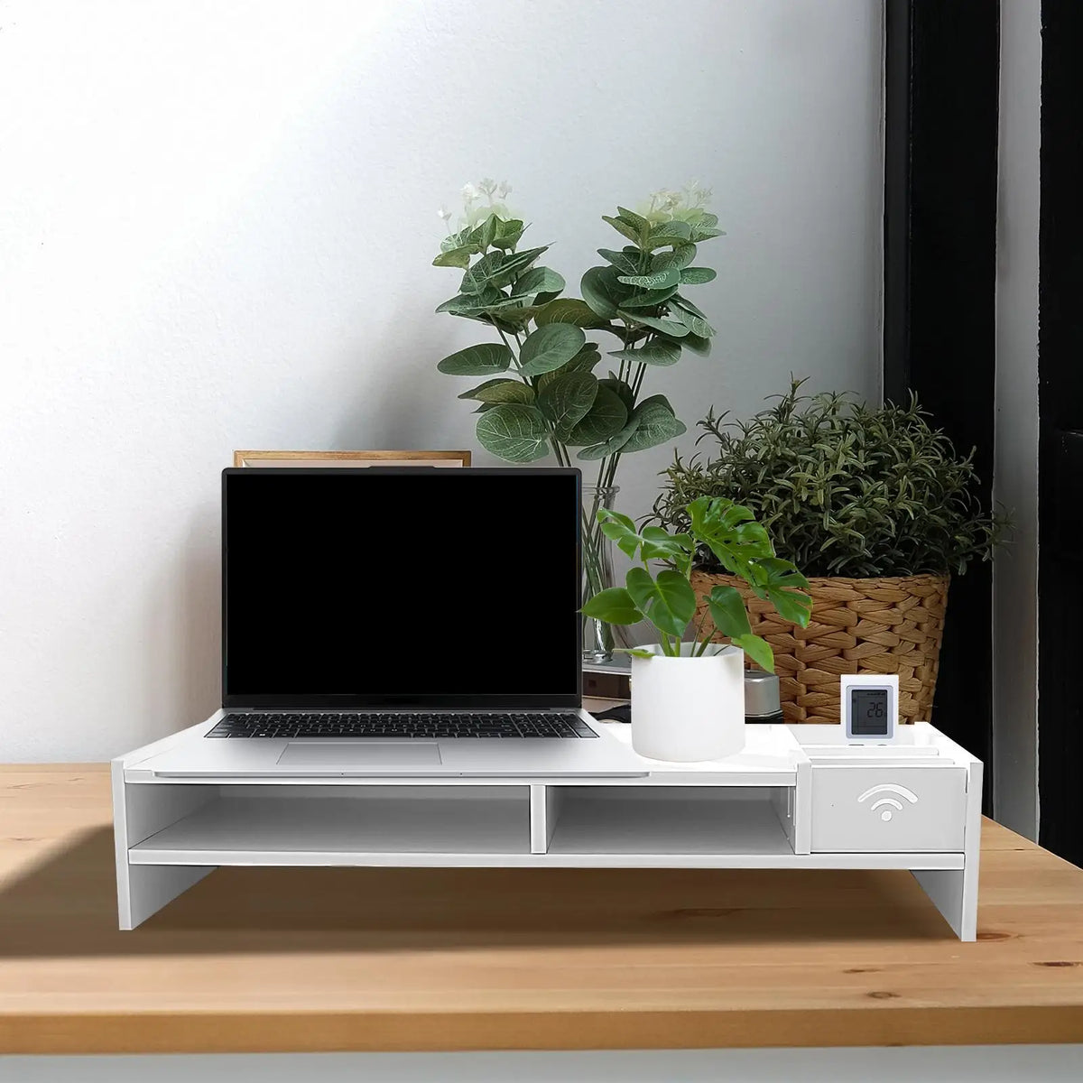 3-Tier Monitor Riser & Desk Organizer Shelf | Home Office Desk Organizer Shelf Axl