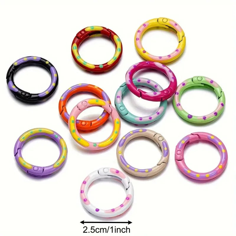 10-Pack Alloy Carabiner Keychain Spring Clasp Clips & Connectors Carabiner Clip Set Axl