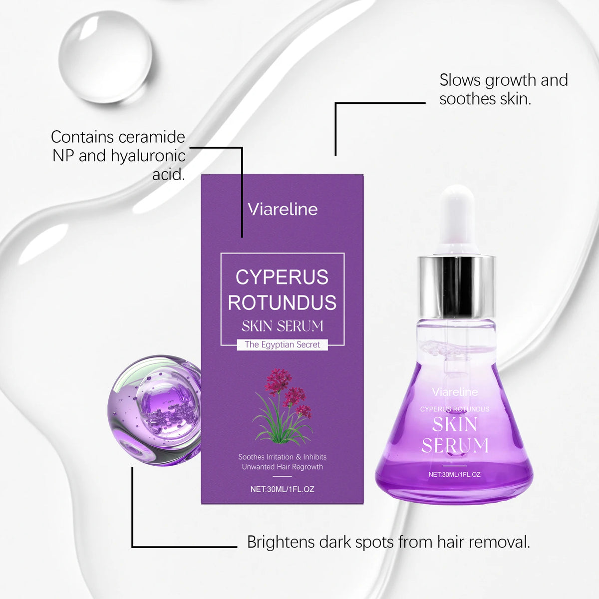 Cyperus Rotundus Hair Growth Inhibitor Serum 30ml Hair Growth Inhibitor Serum Axl