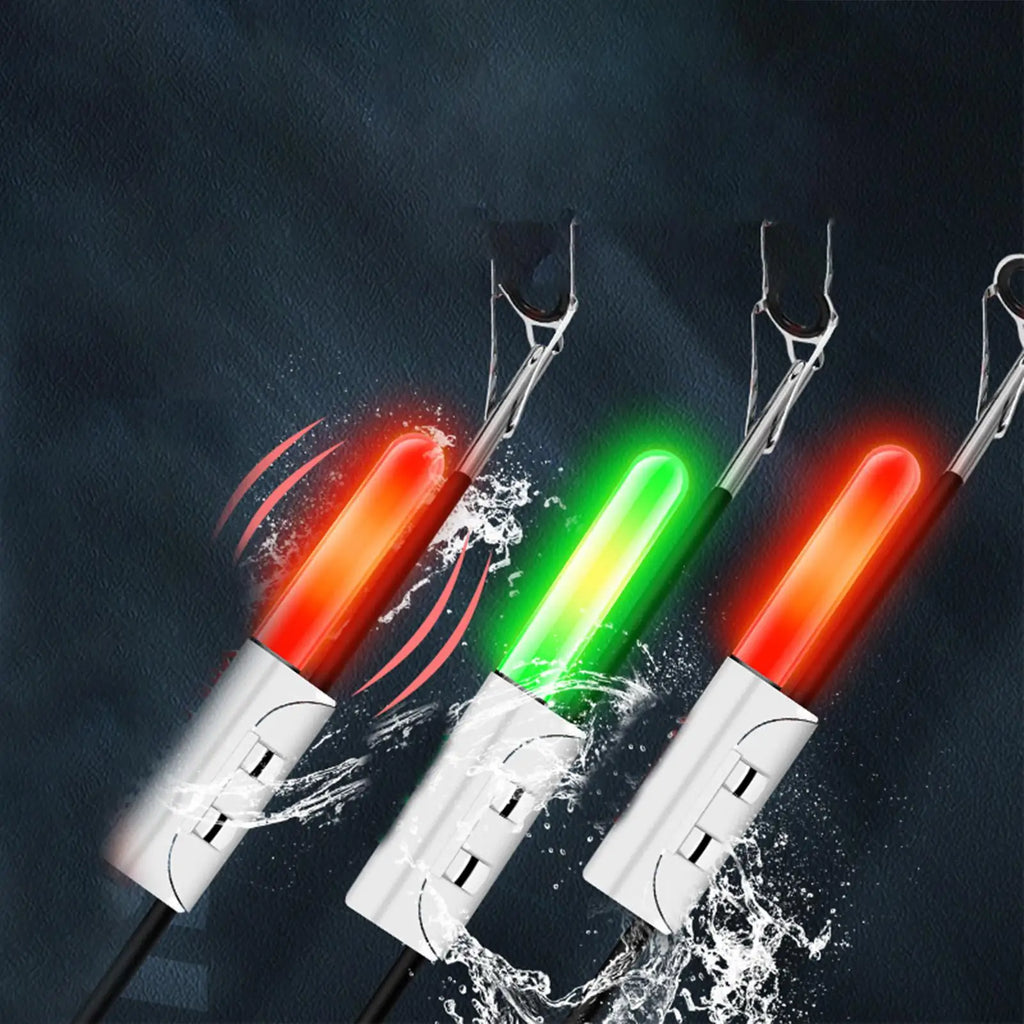Rechargeable Fishing Rod Tip Light Clip & Bite Alarm Bell Kit Fishing Rod Light Axl
