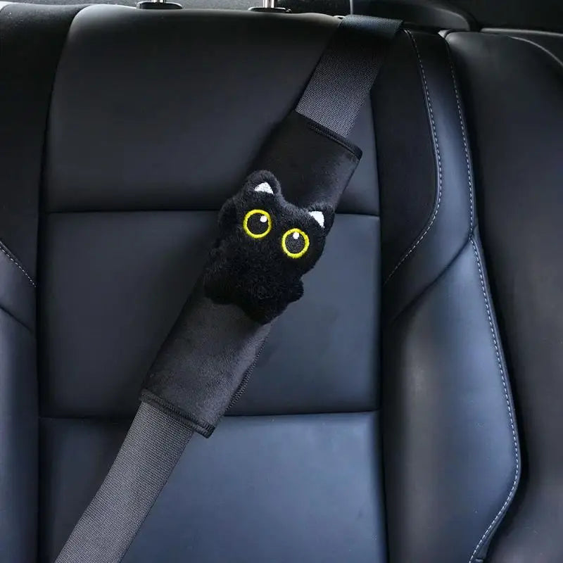 Black Cat Seatbelt Shoulder Pad – Soft Car Seat Belt Cover Seatbelt Shoulder Pad Axl A1