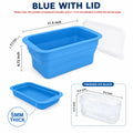 Extra Large Collapsible Silicone Ice Block Mold with Lid | 8 lb Silicone Ice Mold Axl Foldable Blue w Lid