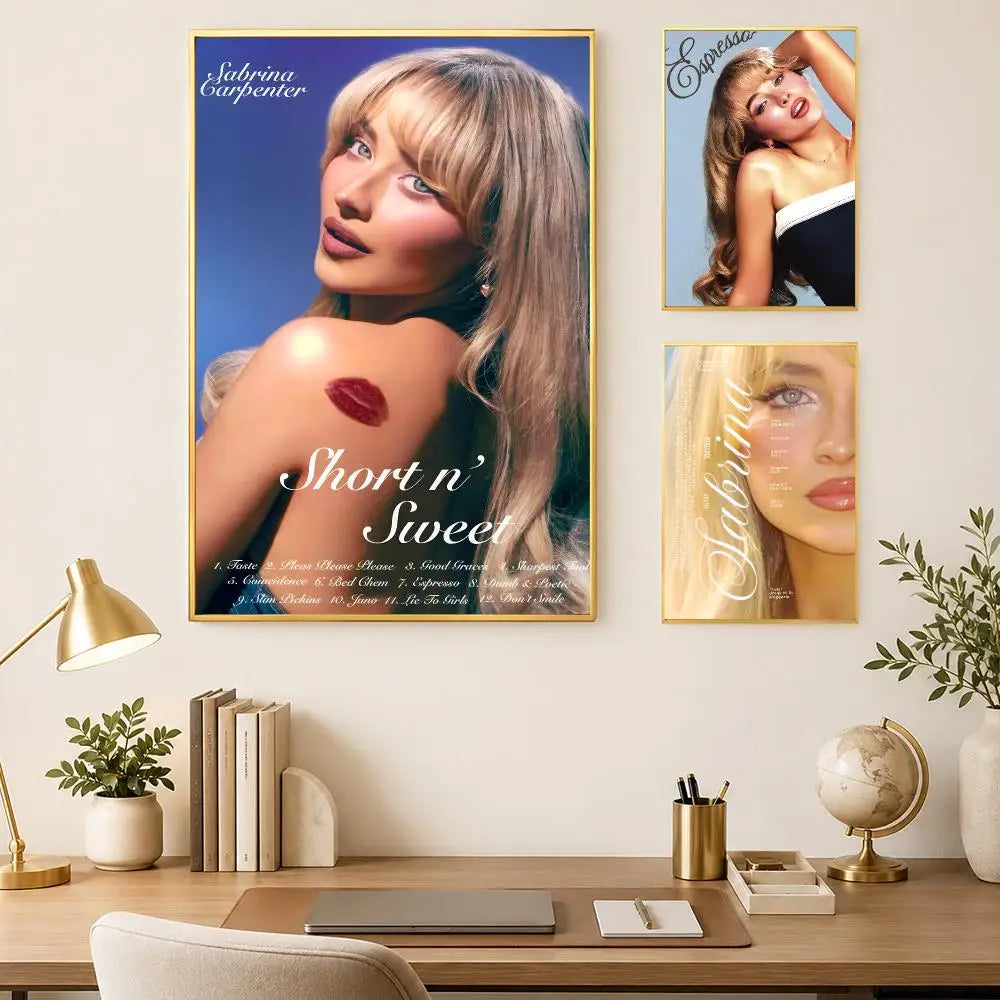 Sabrina Carpenter Poster – Self-Stick HD Wall Art Decor Music Wall Poster Axl