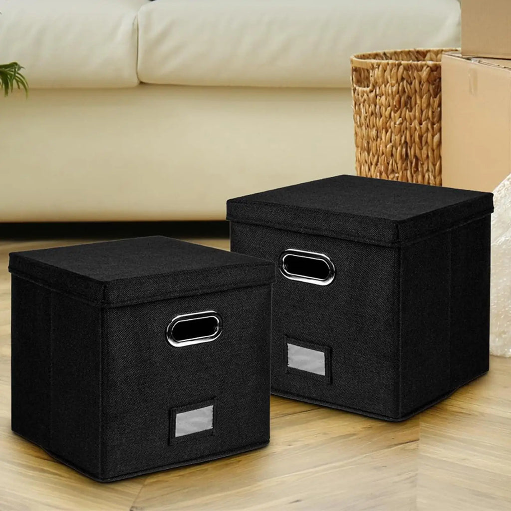 Foldable Vinyl Record Storage Box – Holds 50 LP Albums Vinyl Record Organizer Axl