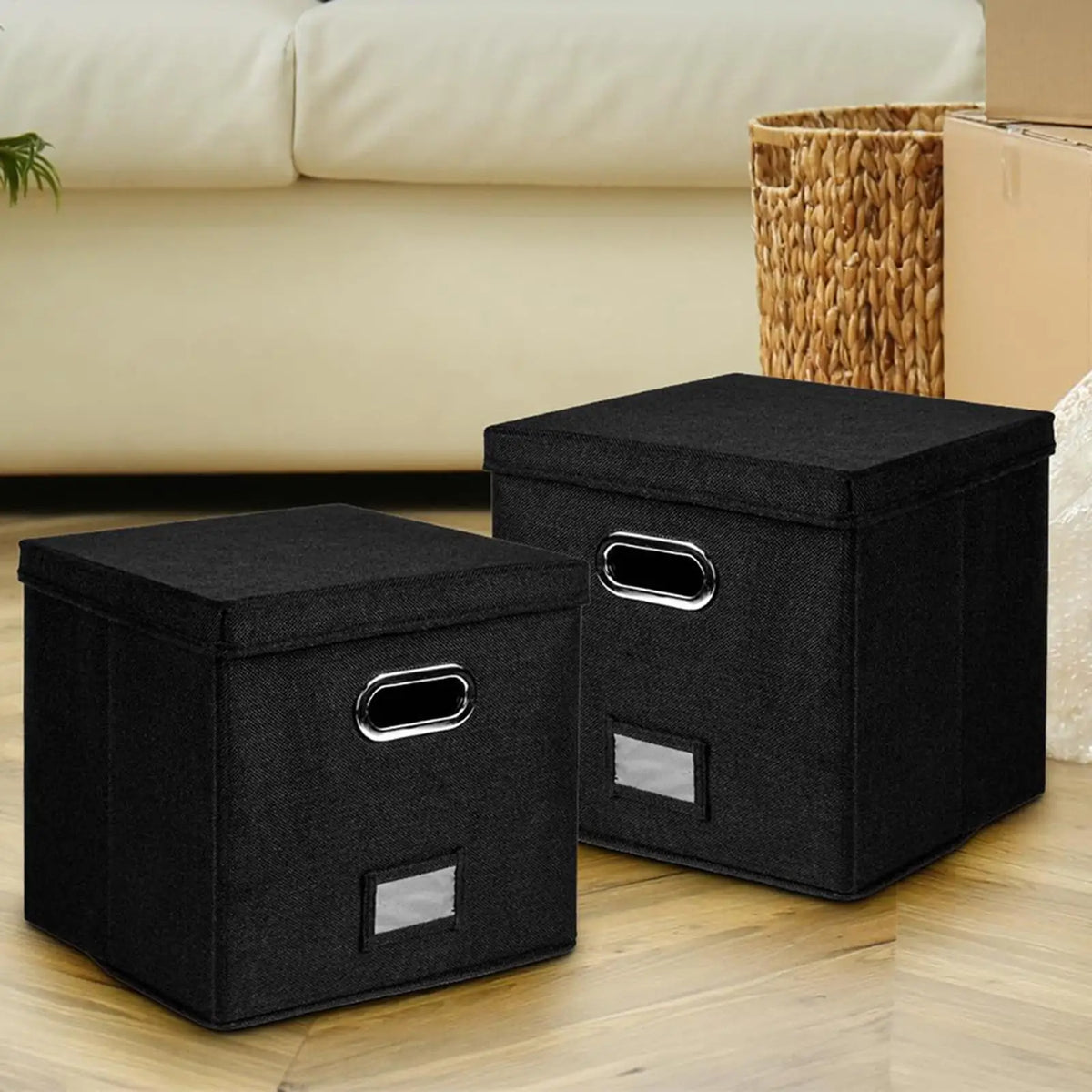 Foldable Vinyl Record Storage Box – Holds 50 LP Albums Vinyl Record Organizer Axl