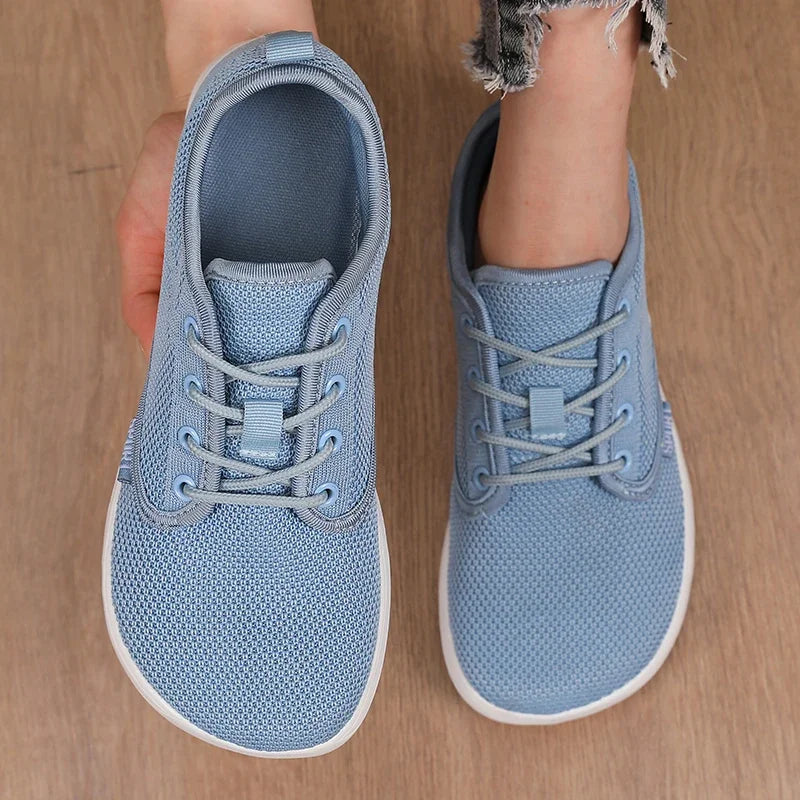 Women's Wide Toe Mesh Knit Sneakers – Breathable Walking Shoes Mesh Knit Sneakers Axl