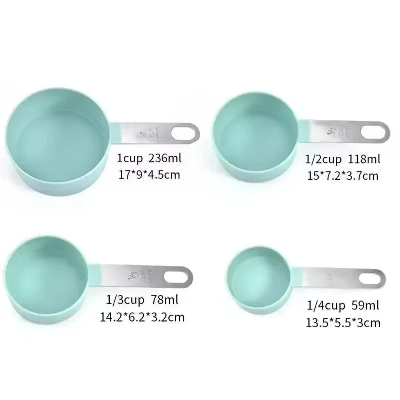 8-Piece Stainless Steel Measuring Cups & Spoons Set | Nestable Measuring Cups & Spoons Axl
