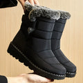 Women's Waterproof Fur-Lined Ankle Snow Boots | Low Wedge Women's Snow Boots Axl Black 36