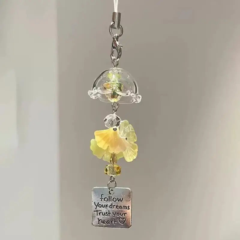 Resin Jasmine Wind Chime Pendant – Chinese Style Bag Charm Resin Bag Charm Axl A3