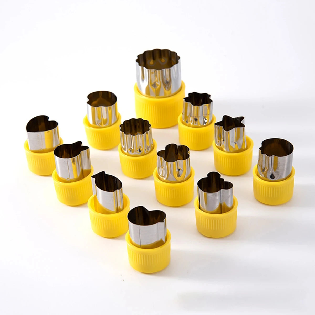 Leeseph 12-Piece Mini Cookie Cutter Set – Stainless Steel Cookie Cutter Set Axl Yellow