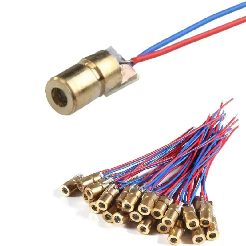 10-Pack Red Dot Laser Diode Module 650nm 5mW 3V/5V Copper Head Laser Diode Module Axl