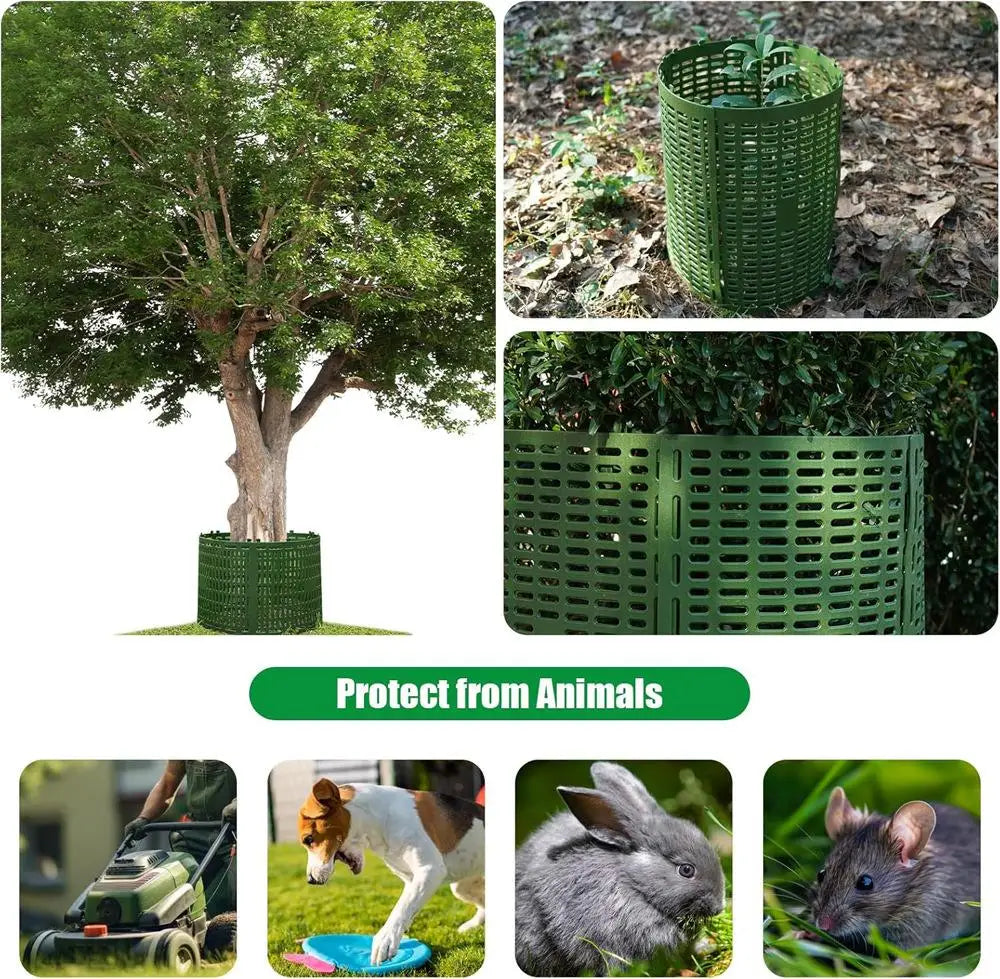 Tree Trunk Protectors – Adjustable Plastic Plant Guard Wrap Tree Trunk Protector Axl