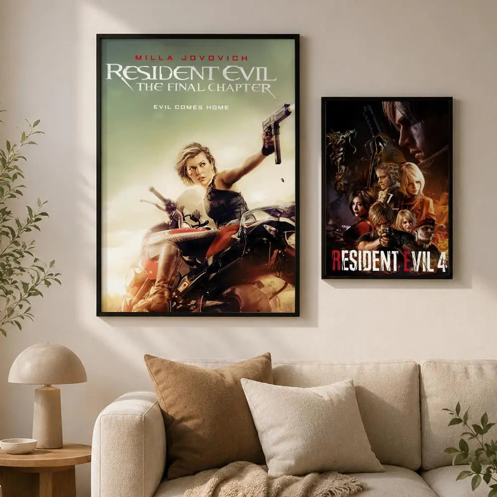 Resident Evil PVC Wall Poster – Peel & Stick HD Gaming Art Gaming Wall Poster Axl