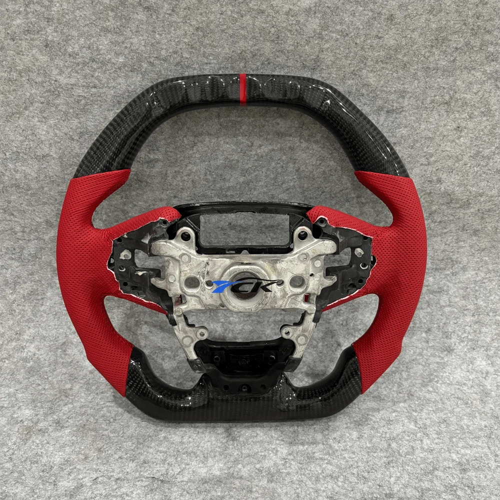 Carbon Fiber Red Leather Steering Wheel – Honda Civic Type-R FK8 Custom Steering Wheel Axl