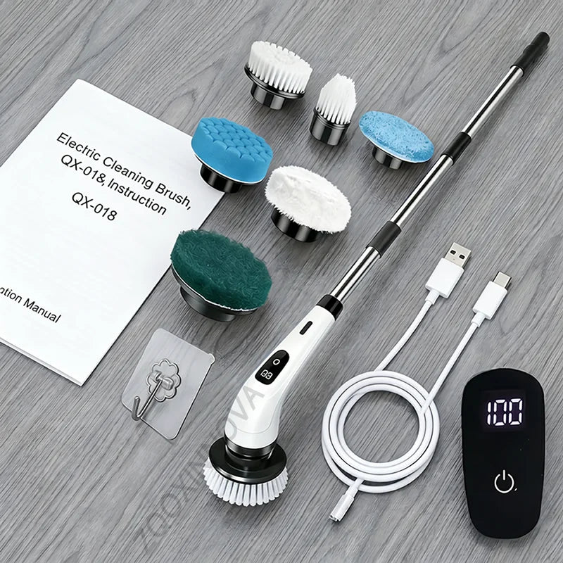 Cordless Electric Spin Scrubber – 7-in-1 Cleaning Brush Kit Electric Spin Scrubber Axl
