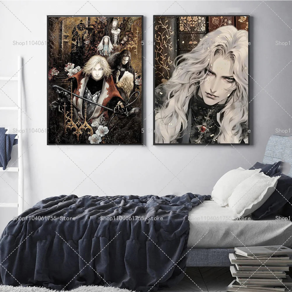 Castlevania Poster – Self-Adhesive Waterproof Wall Art Sticker Wall Art Poster Axl