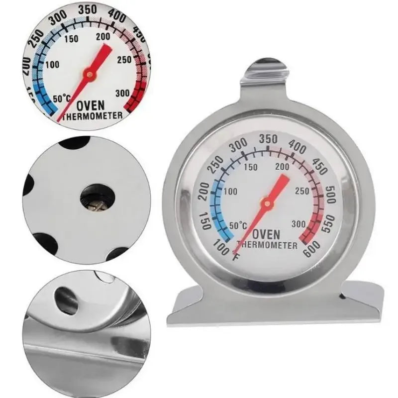 Stainless Steel Oven Thermometer – Large Dial, Stand & Hang Oven Thermometer Axl
