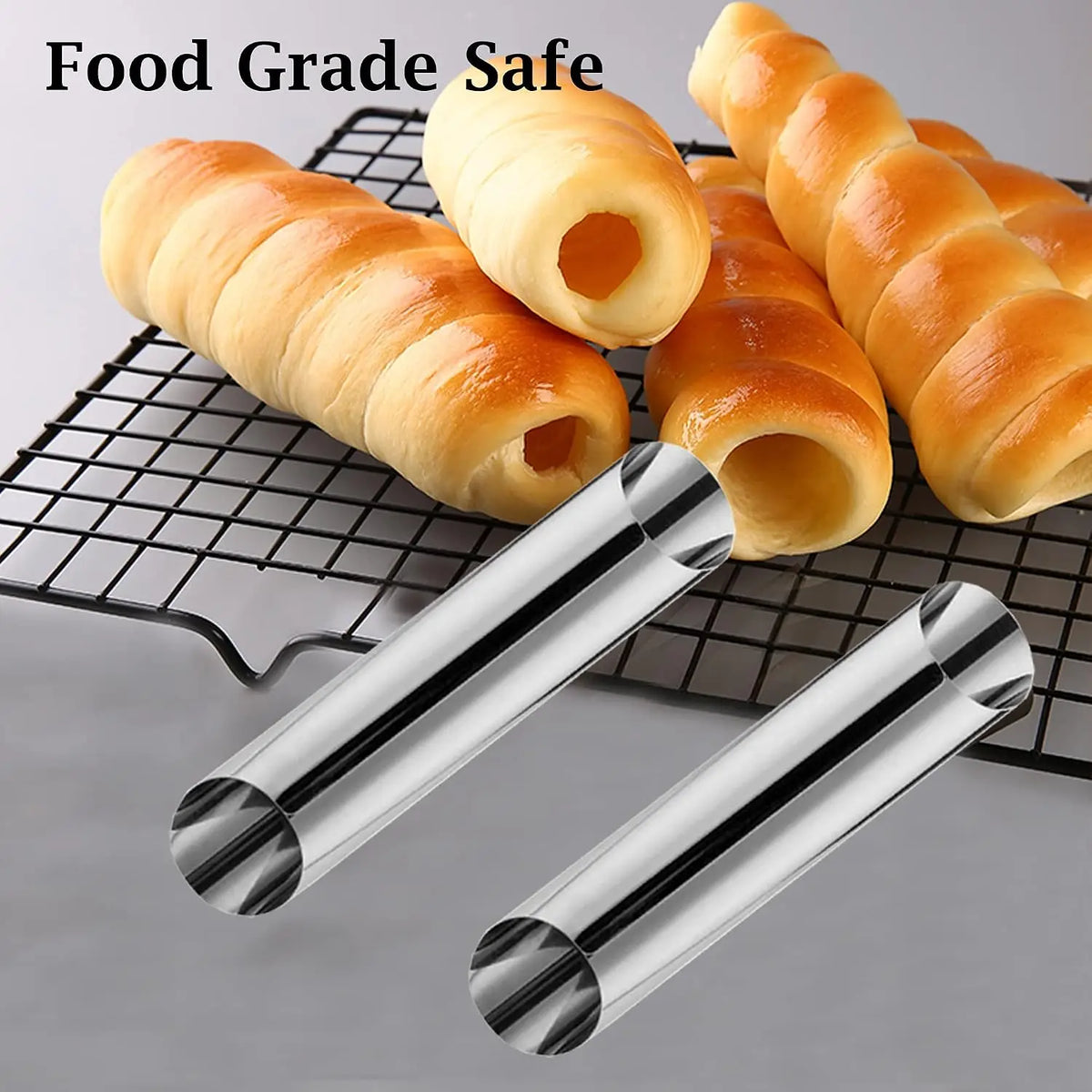 Stainless Steel Croissant Cone Tube Baking Molds | Cannoli Forms Pastry Baking Mold Axl