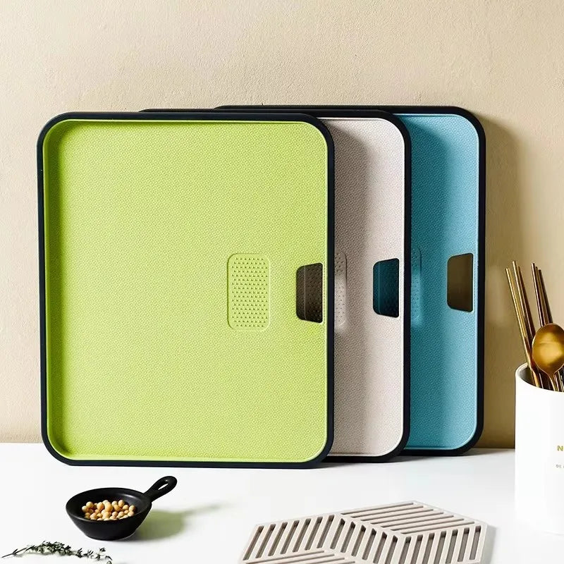 Wheat Straw Cutting Board with Garlic Grinder & Spill Guard Cutting Board Axl