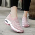 YBQJOO Women's Breathable Mesh Slip-On Flat Sneakers Casual Flat Sneakers Axl Pink 36