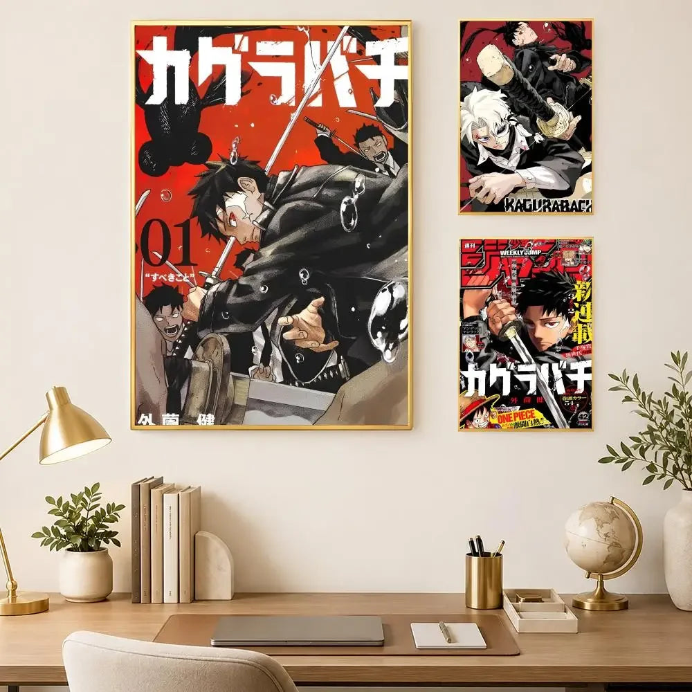 Kagurabachi Manga Poster – Self-Stick HD PVC Waterproof Wall Art Wall Art Poster Axl