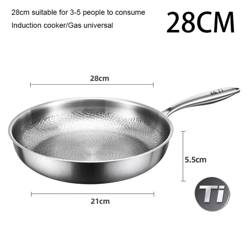 KEMORELA Pure Titanium Non-Stick Omelet Pan | Even Heating Titanium Omelet Pan Axl 28CM