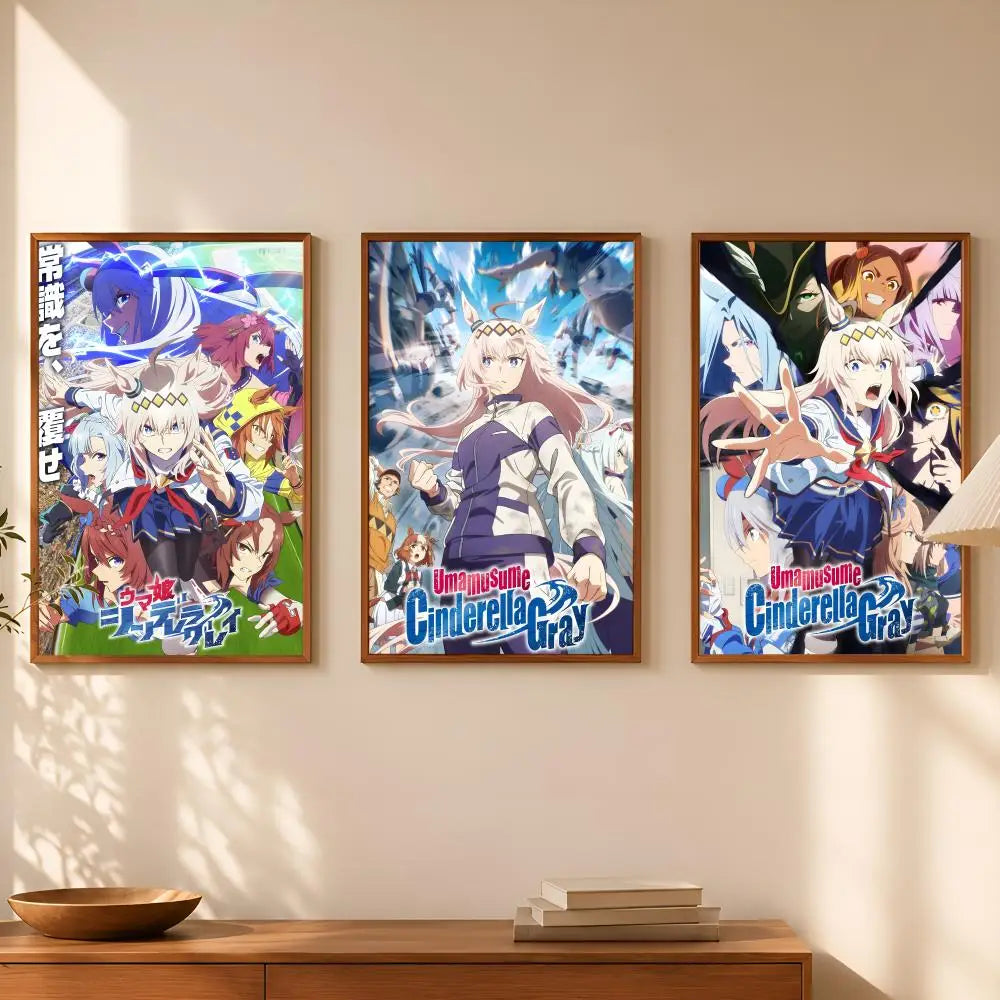 Uma Musume Cinderella Gray HD PVC Self-Stick Wall Poster Wall Art Poster Axl