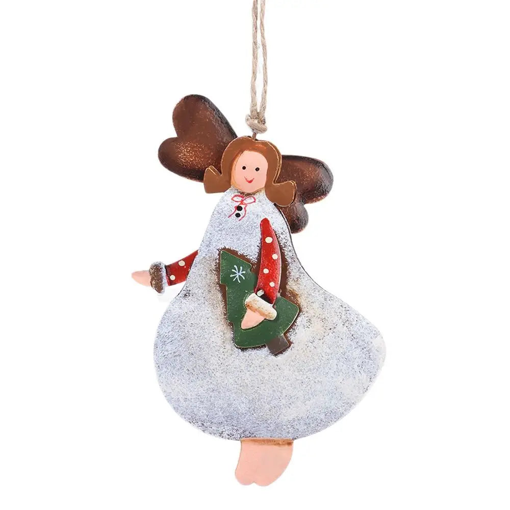 Wrought Iron Christmas Hanging Ornaments – Angel & Santa Christmas Ornament Axl 2-A