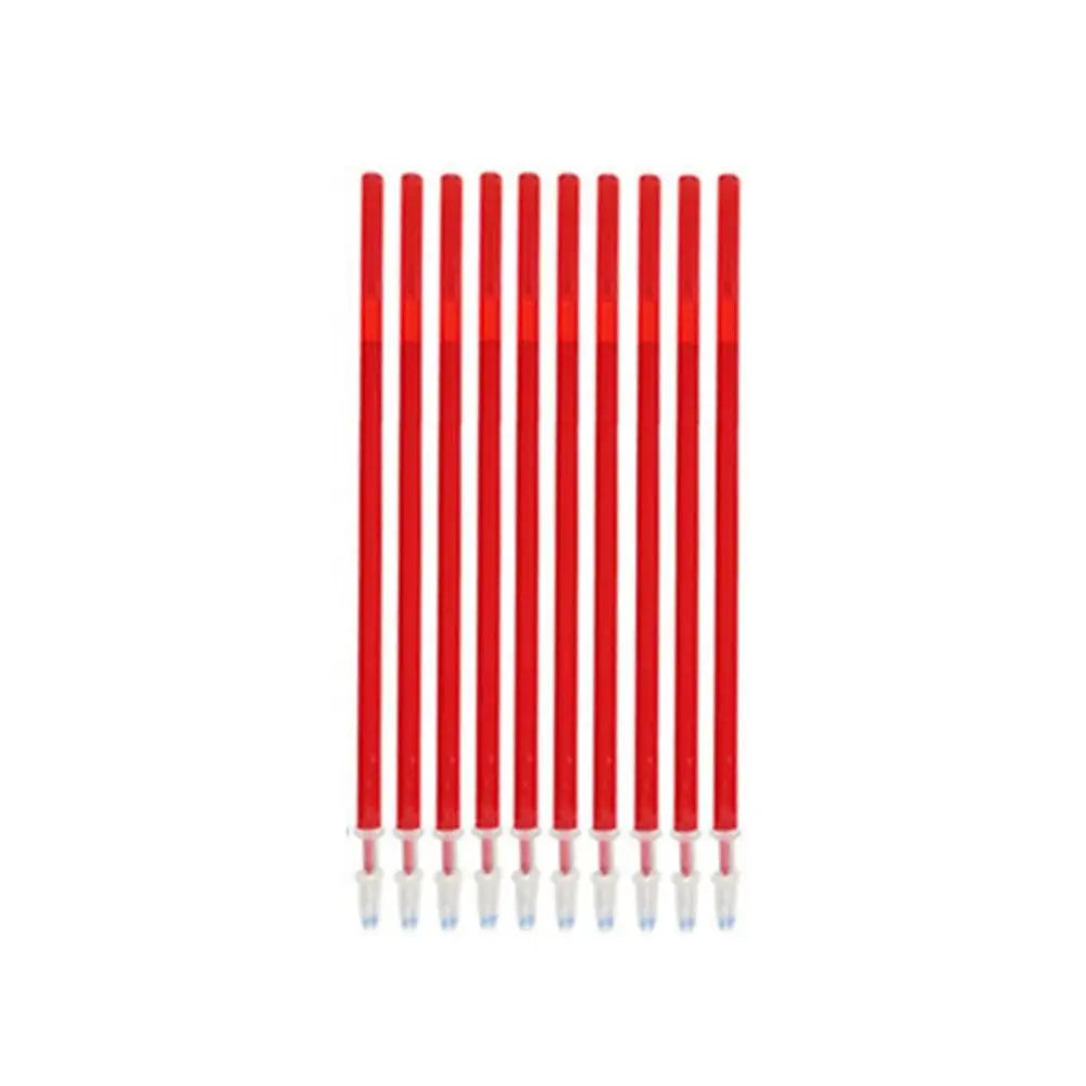 10-Pack Erasable Gel Pen Refills – 0.5mm Colorful Ink Gel Pen Refills Axl Red-10PCS