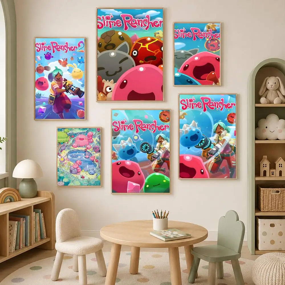 Slime Rancher Game Poster – Self-Stick HD Waterproof Wall Art Wall Art Poster Axl