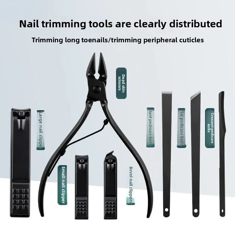 Stainless Steel Nail Clipper Set – 8 to 24 Pcs Travel Kit Nail Care Set Axl