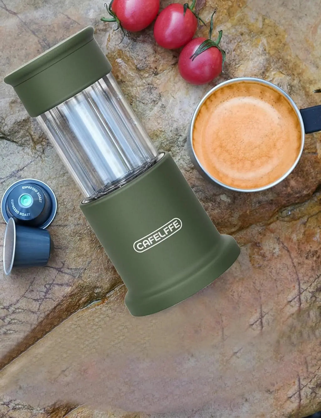 CAFELFFE 2-in-1 Portable Espresso Machine for Travel & Camping Portable Espresso Machine Axl