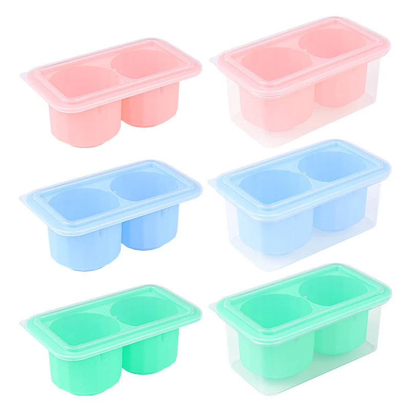 Large Round Silicone Ice Cube Tray with Lid – 2 Cavity Mold Silicone Ice Mold Axl
