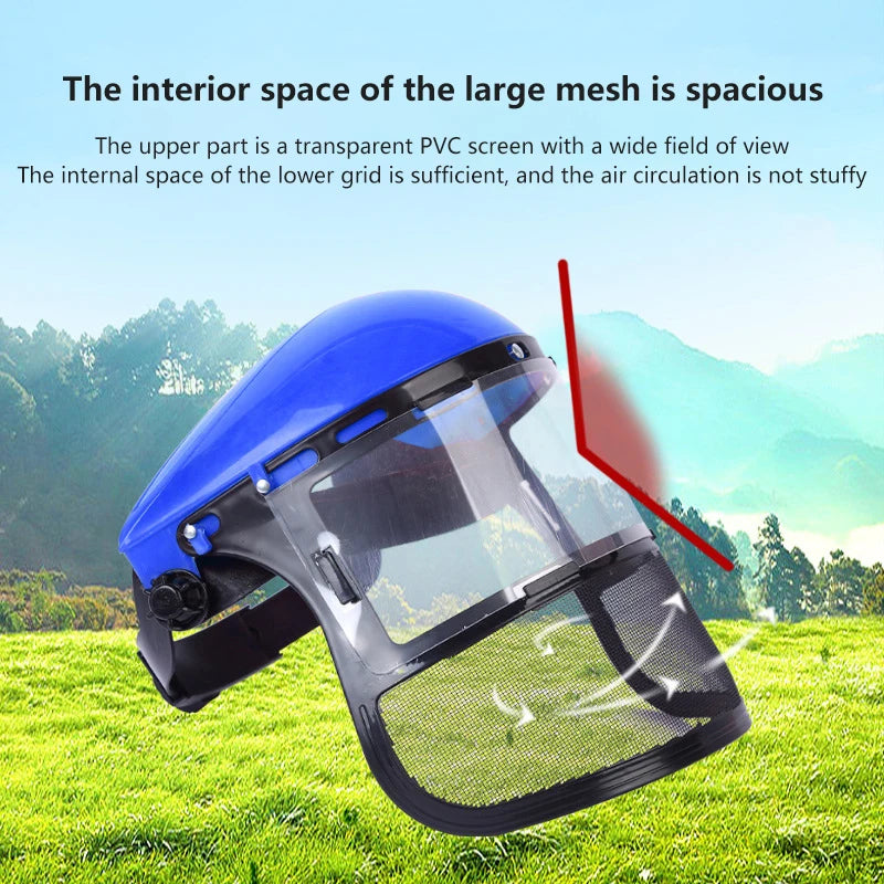 Head-Mounted PVC Face Shield – Safety Mask for Cutting & Garden Protective Face Shield Axl