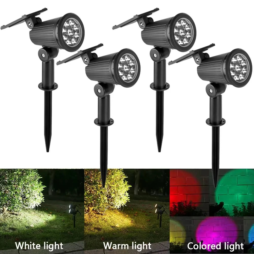 9 LED Solar Spotlight IP65 Waterproof Outdoor Garden Pathway Lamp Solar Garden Spotlight Axl