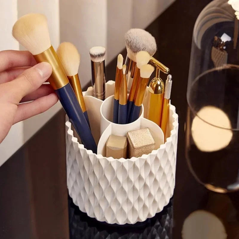 360° Rotating Makeup Brush Holder – Large Capacity Organizer Makeup Brush Holder Axl