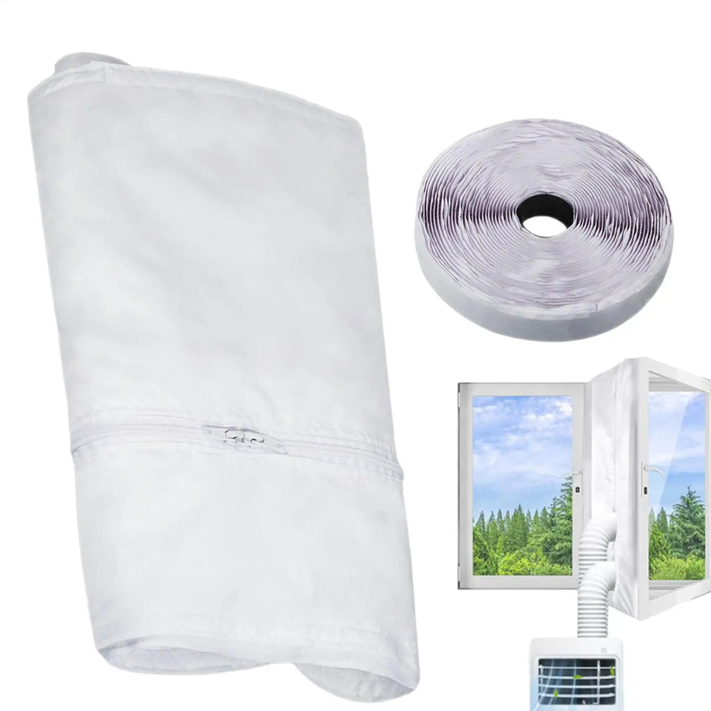 Portable AC Window Seal Kit 3M/4M – Flexible Cloth & Zipper AC Window Seal Axl