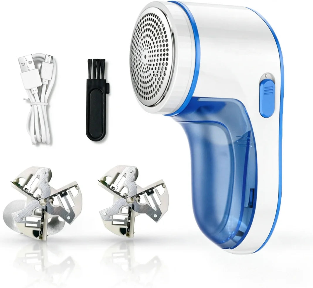 Rechargeable Fabric Shaver – Portable Lint Remover & Defuzzer Fabric Lint Shaver Axl blue