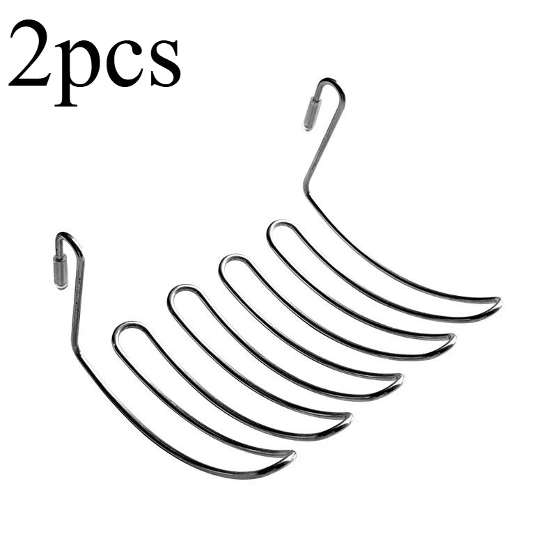 Multifunctional Stainless Steel Storage & Hanging Rack Storage Hanging Rack Axl Silvery-2PCS