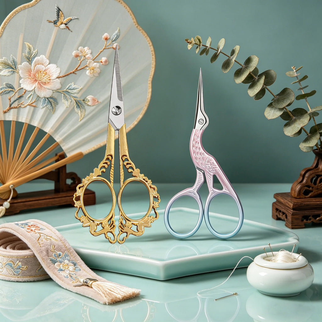 2-Piece Embroidery Scissors Set – Stainless Steel Sewing Shears Embroidery Scissors Set Axl