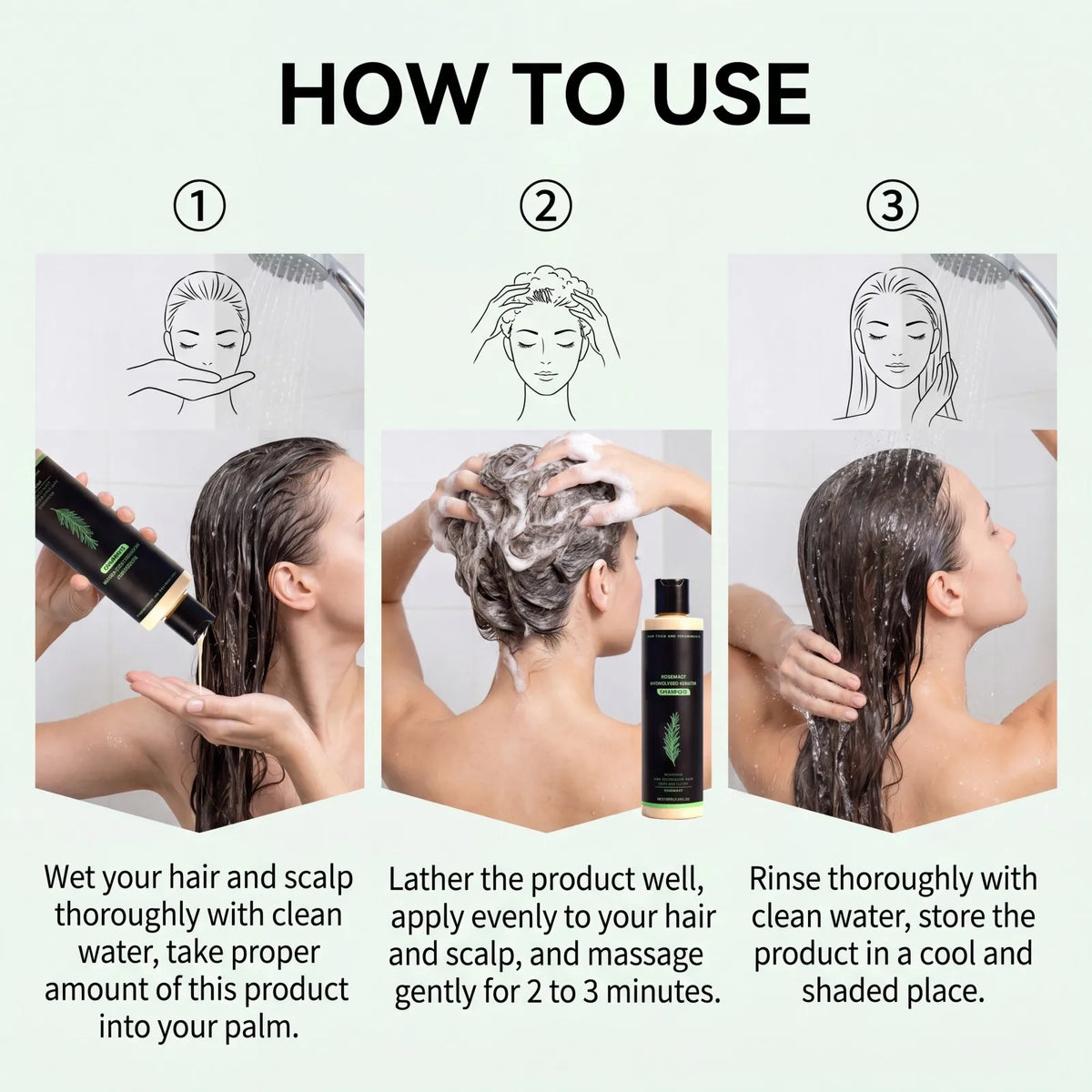 2-in-1 Rosemary Keratin Shampoo – Volumizing & Nourishing 100ml Hair Care Shampoo Axl