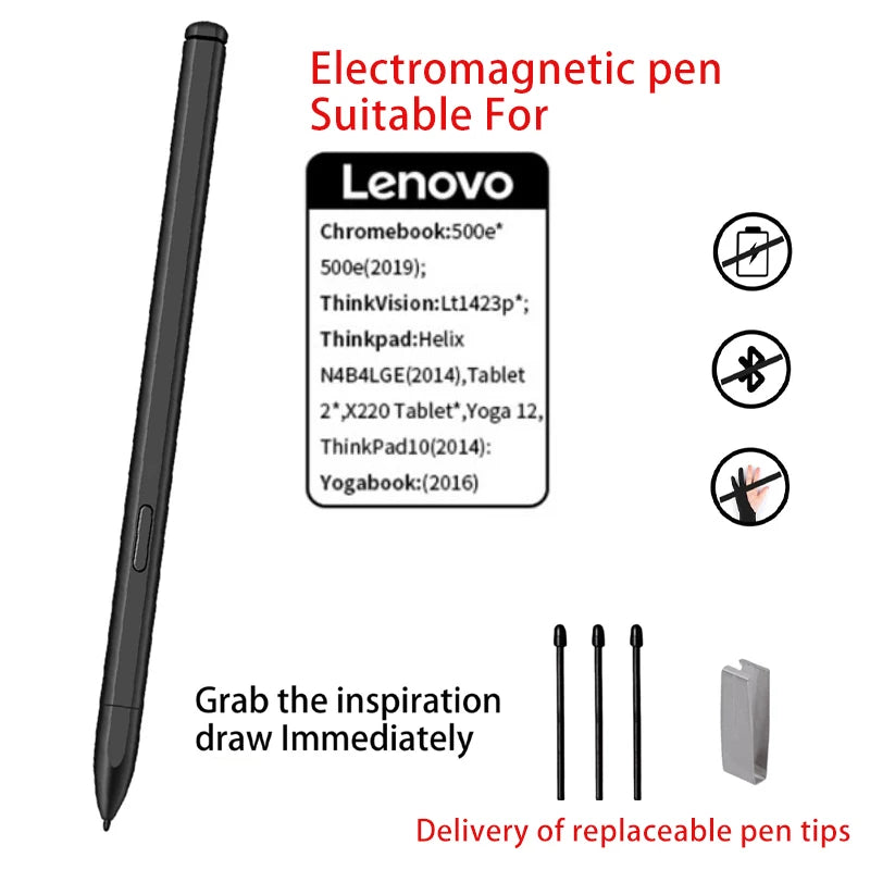 Electromagnetic Stylus Pen for Lenovo & Samsung Tablets Electromagnetic Stylus Pen Axl black