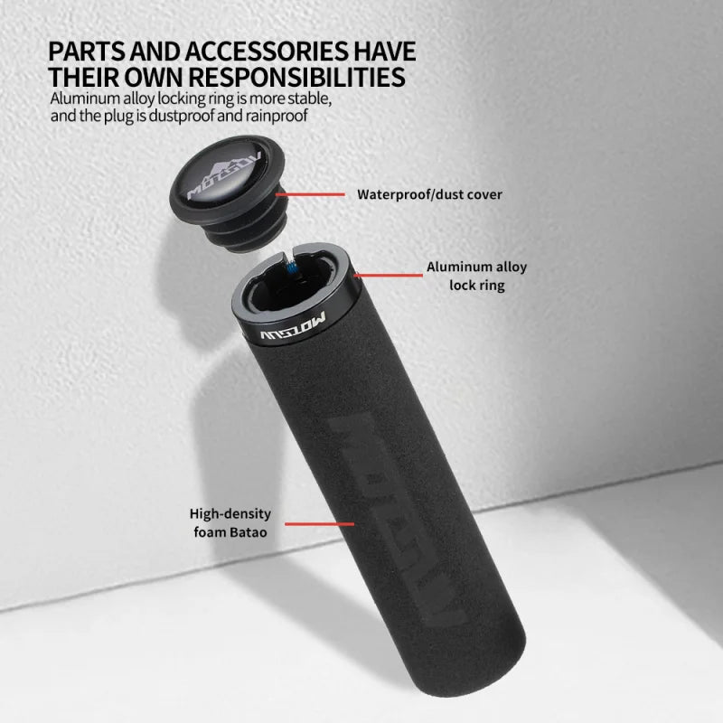 Lock-On Bike Handlebar Grips – Ultralight Aluminum MTB BMX Bike Handlebar Grips Axl