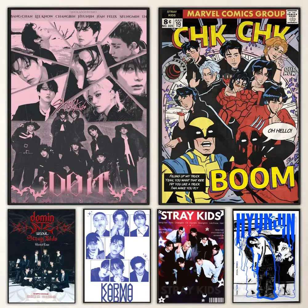 Stray Kids Kpop HD Wall Poster – Waterproof Sticky Decor Wall Art Poster Axl