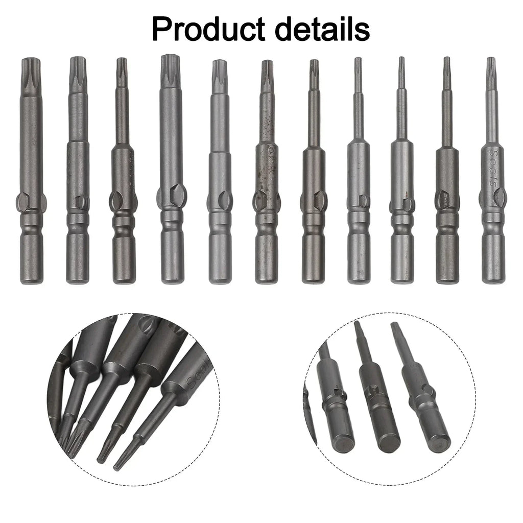 Torx Screwdriver Bit Set T5–T30 | 6mm Round Shank 6 & 11 Pc Screwdriver Bit Set Axl